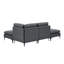 Canapé modulaire en lin rembourré avec pieds en métal-1794023901