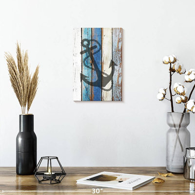 «Anchor Wooden Nautical», reproduction sur toile