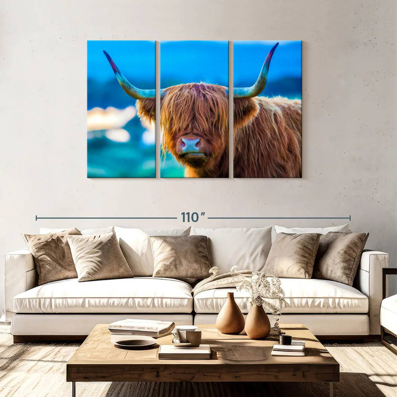 Brampt Shaggy Cow, 48" H x 74" W