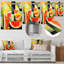 Cubique vert pastèque, motif 3 - Melon, art mural en métal-101153737