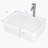APRESSHUI 15'' Ceramic Rectangular Bathroom Sink with Faucet-98529879