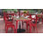 Guenot 30" x 60" Commercial Indoor/Outdoor Poly Resin Restaurant Table with Umbrella Hole-1524138942