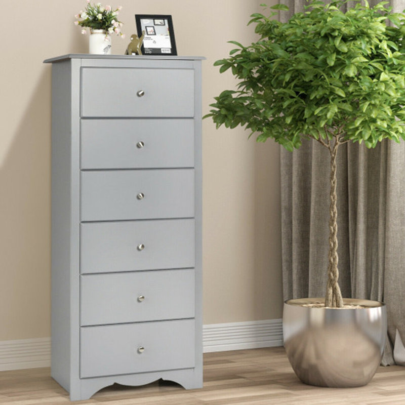 Badamo 23.5'' W 6 - Drawer Dresser, Gray