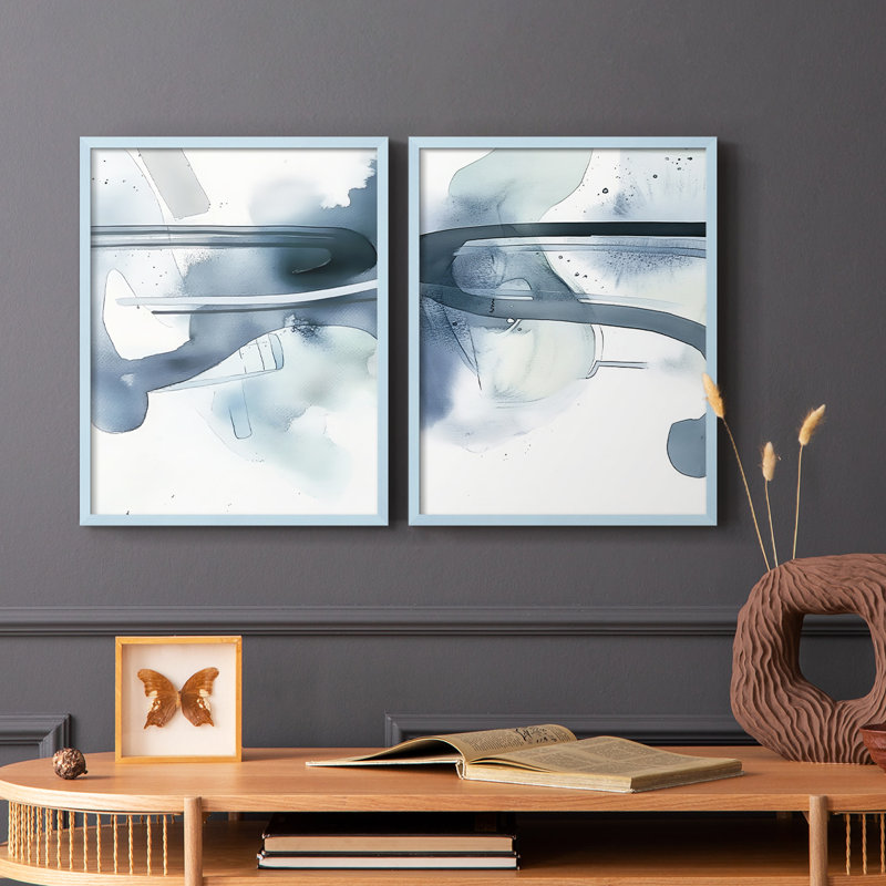 ABSTRACT Series DCCX III - Reproduction encadrée de qualité supérieure - prêt à être accroché - aucun clou requis - aucun clou requis