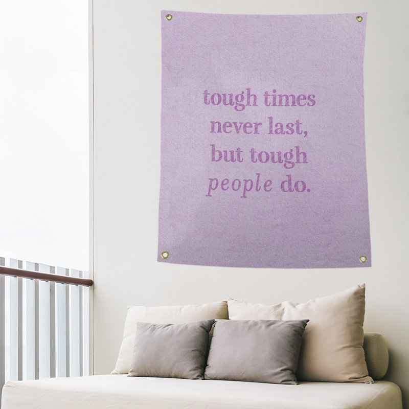 Tapisserie en polyester rigide times, H 59 pi x l 50 po, Violet