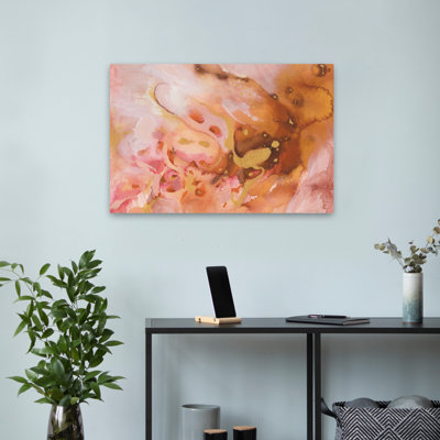 Art abstrait abstrait et rosé