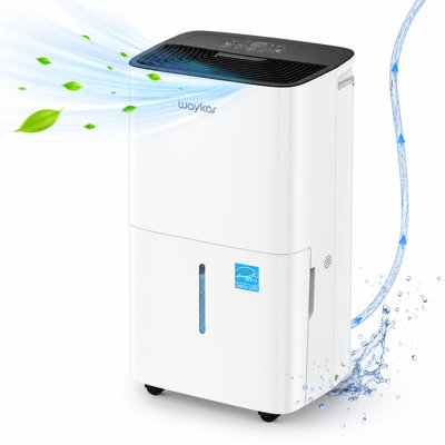 150 Pint Energy Star Dehumidifier with Built-in Pump for Up to 7,000 Sq. Ft, Smart Humidity Control, Quiet Operation & Flexible Drainage Options