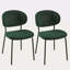 Ensemble de 2 chaises de salle à manger en tissu Boucle avec pieds en métal pour la salle à manger, la cuisine et le salon-117538481-117538482