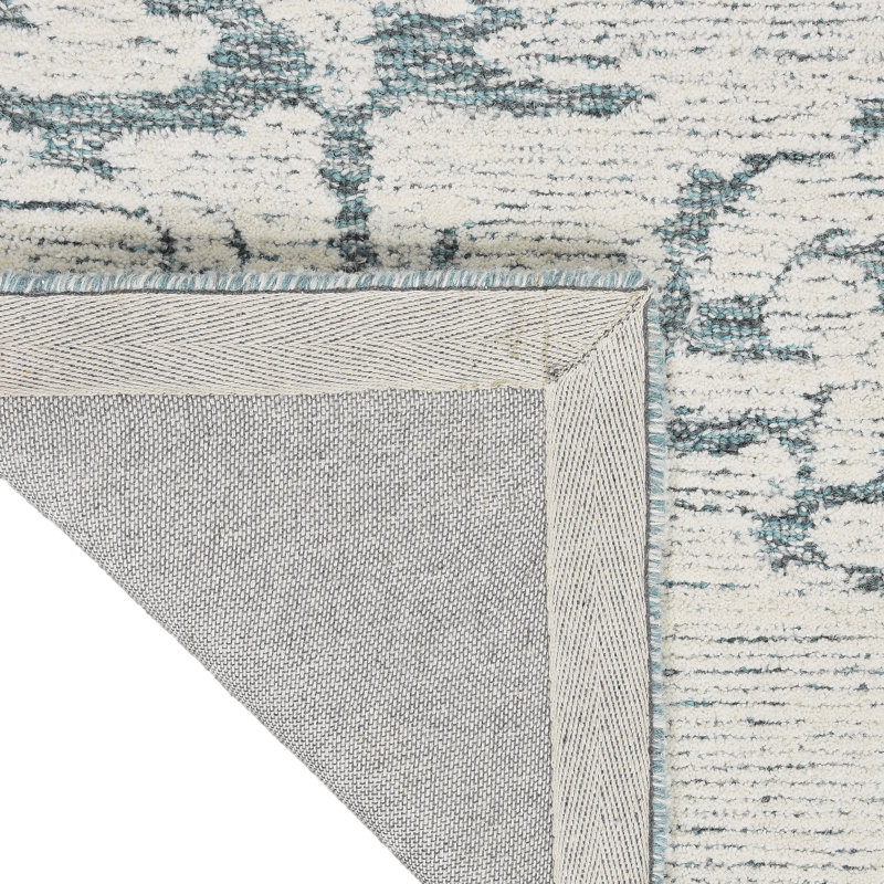 CK009 SCULPTURAL Abstract Hand Woven Area Rug, Rectangle 63 x 87cm