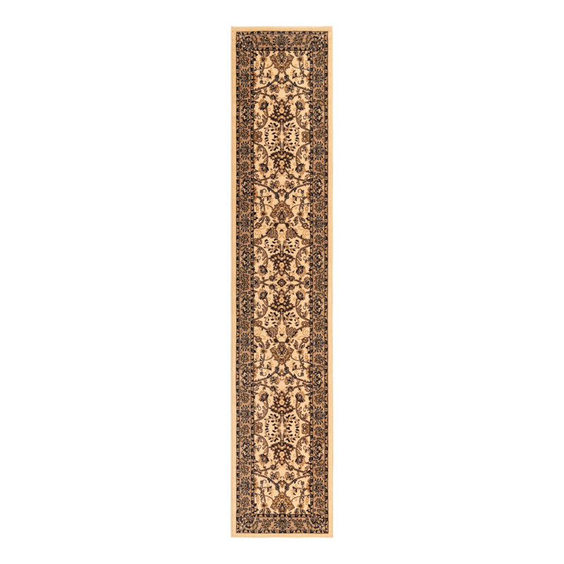 Tapis bourgogne Bhatari, Ivory, Runner 3'1" x 16'5"
