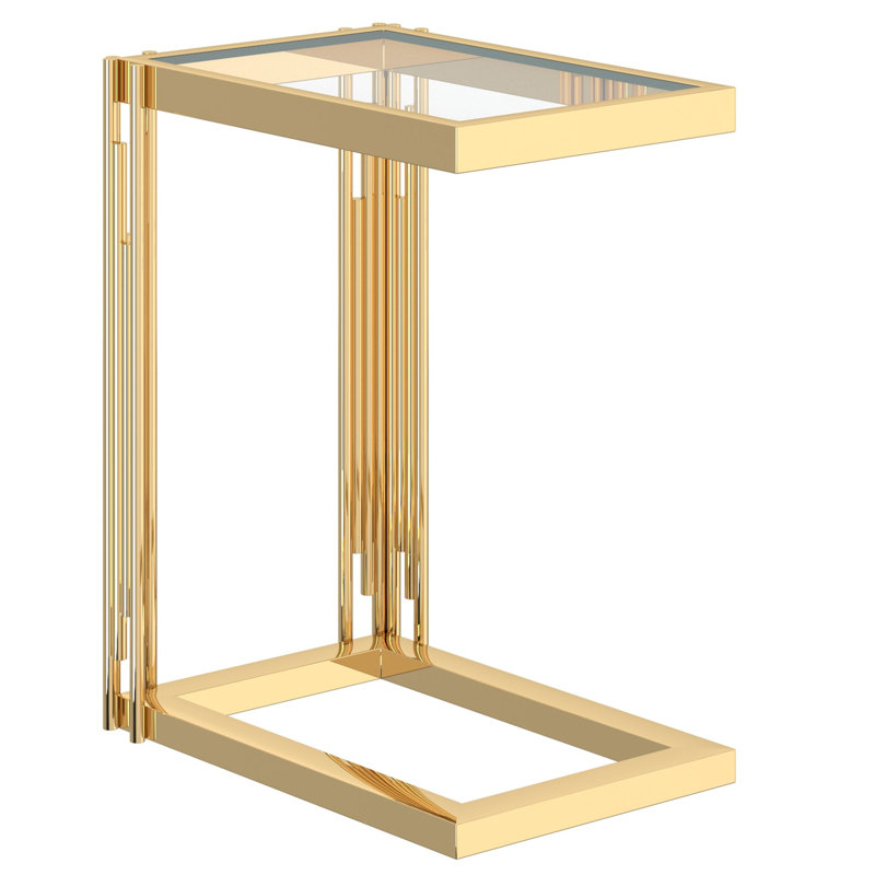Petite table d'appoint Jeffrey, Doré