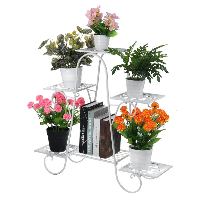Metal Plant Stand, White