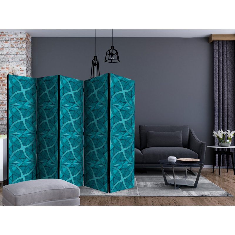 225cm W x 172cm H 5 - Panel  One Sided Room Divider Folding Room Divider