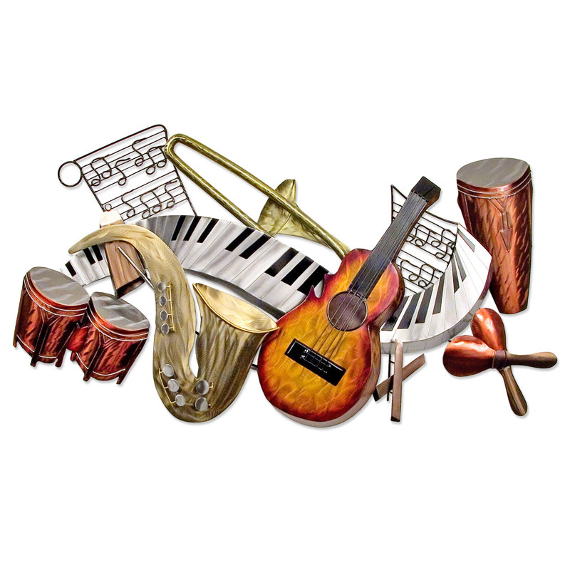 Handmade Traditional Music Wall Decor on Metal