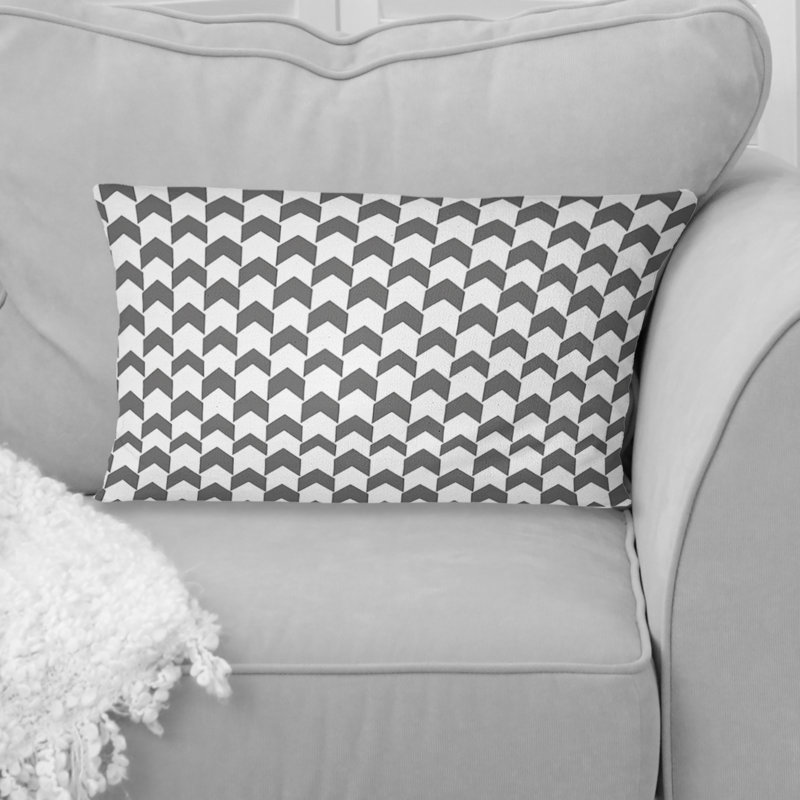 Houndstooth gris moderne - coussin lombaire moderne