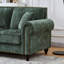 Canapé rembourré en chenille de 63 po avec accoudoirs roulés Modern 63 po pour le salon, structure et pieds en bois massif, rembourrage en mousse haute densité, tissu en velours doux, garniture cloutée incurvée, assise mi-moelleuse, s'adapte