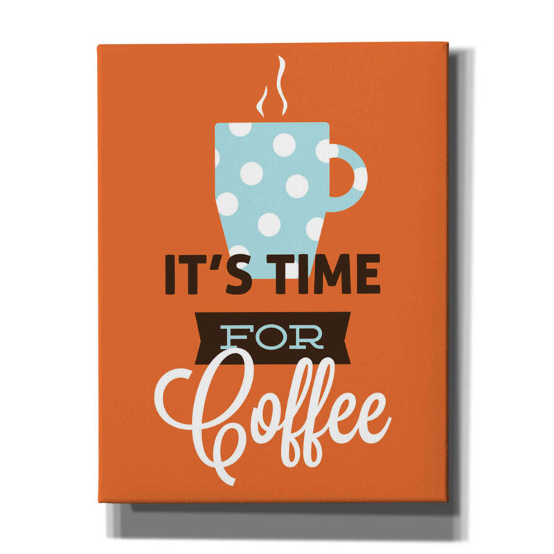 «Coffee Time (Orange)» par Genesis Duncan, estampe numérique sur toile, H 34 po x l 26 po x P 1,5 po