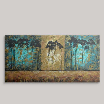 «Parting of Ways» par Megan Duncanson - reproduction, H 15 po x l 30 po x P 1,5 po, Toile
