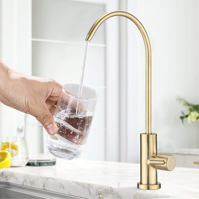 Kitchen Water Filter Faucet, Drinking Faucet - Stainless Steel, 360 Swivel, Corrosion, No Splash, Elegant Design, 1.5Gpm Flow Rate , Rotation, Style
