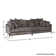 Veda 118" Square Arm Sofa with Reversible Cushions