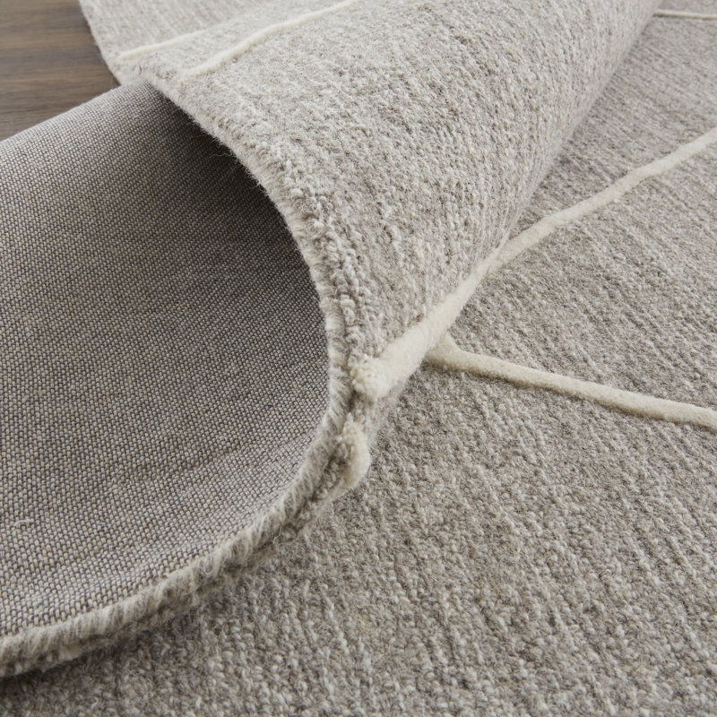 Thom Filicia Hand Tufted Wool Abstract Area Rug in Gray, Runner 2'6" x 8'