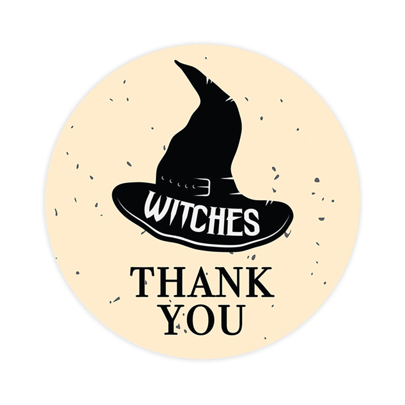 «Thank You Witches Hat», autocollants d'Halloween heureux