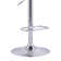 Mcmillon Swivel Adjustable Height Bar Stool with Pedestal Base in Faux Leather, Chrome, Walnut Wood