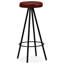 Tabouret de bar Tabouret de bar à hauteur de comptoir pour îlot de pub en cuir véritable