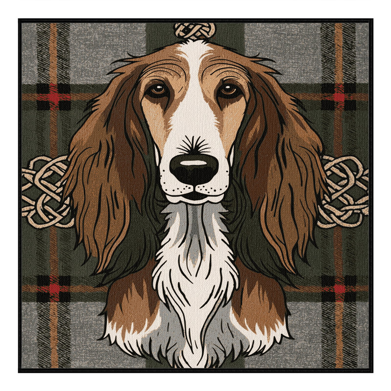  Tapis lavable pour chien écossais Deerhound, Carré 8 pi