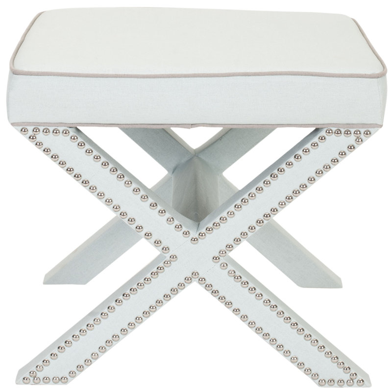 Dangela Upholstered Ottoman, Robins Egg Blue