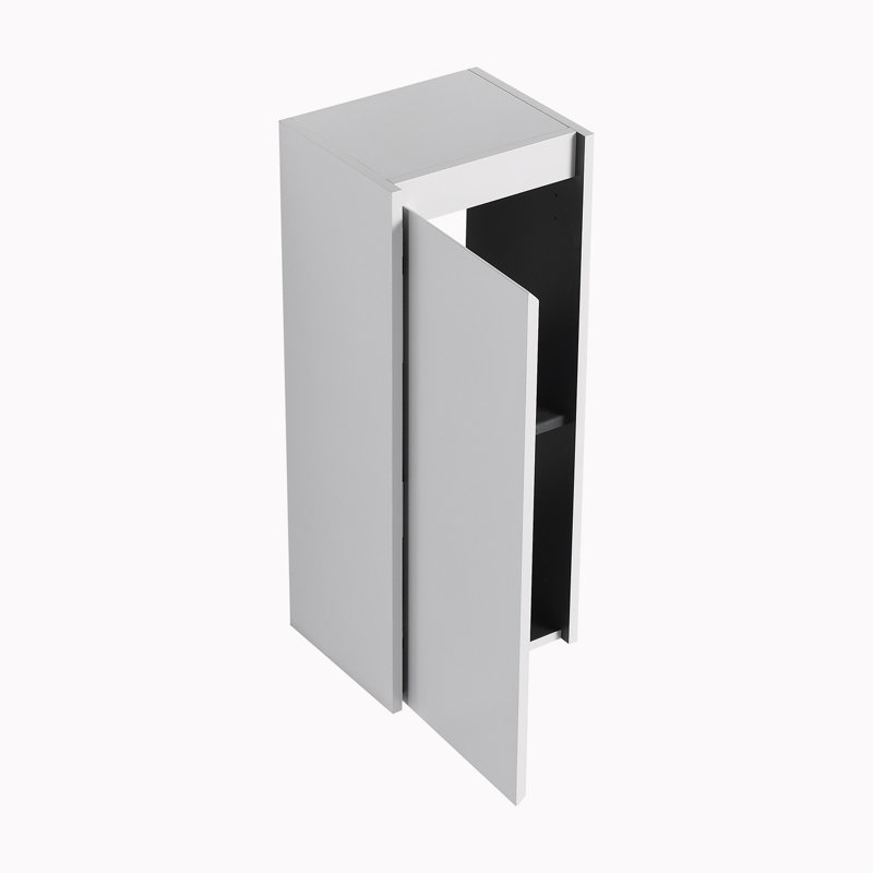 Float Mounting Design Bathroom Side Cabinet, White
