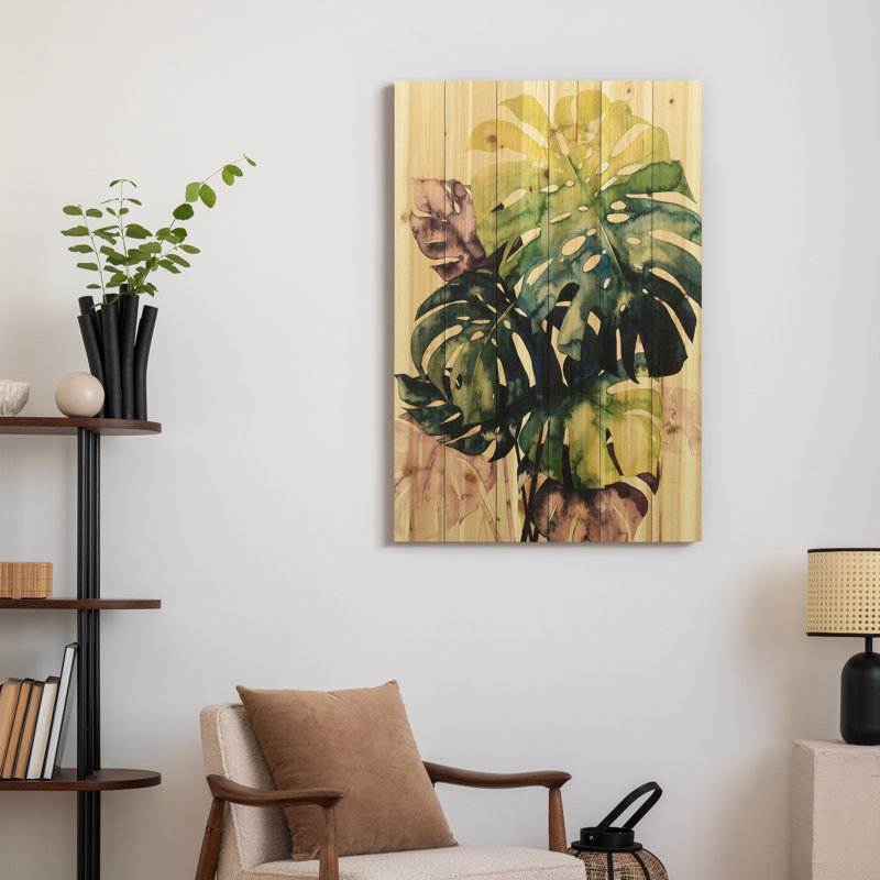 «Twilight Palms IV», reproduction d'impression sur bois