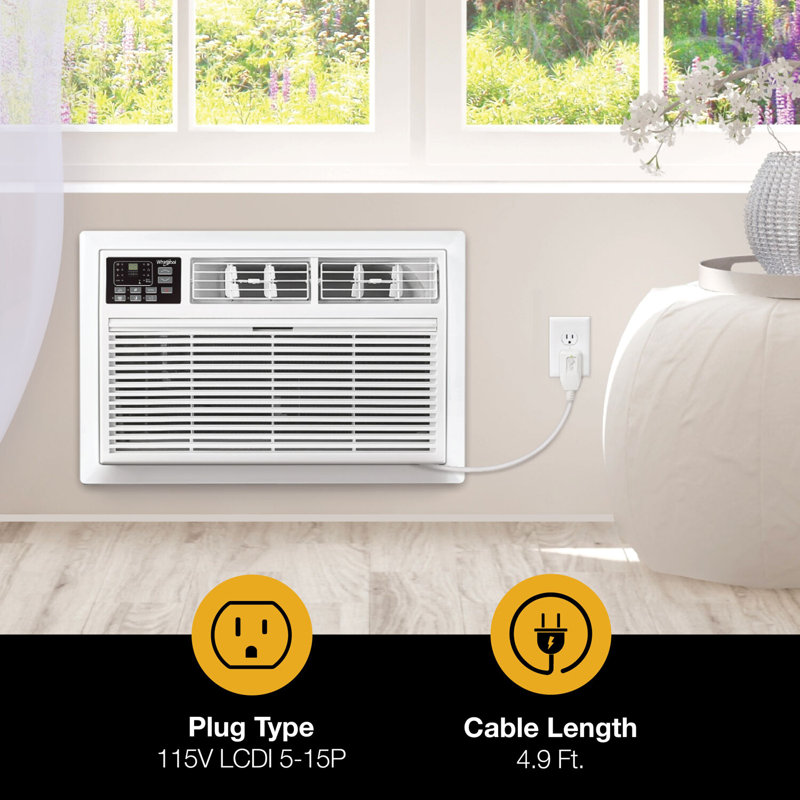Whirlpool 8,000 BTU Through the Wall Air Conditioner with Supplemental Heat, 8000