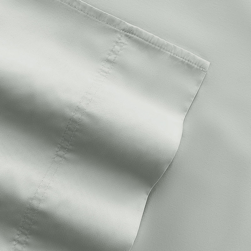 Ensemble de draps en coton uni, Vert, Ensemble de draps pour taille de lit simple avec d