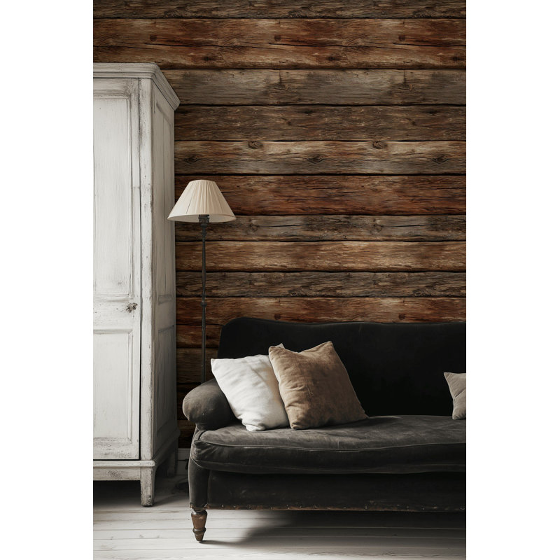 Panneau mural rustique en bois à peler et coller