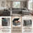 112.2"Chenille Pull Out Sofa Bed Sleeper Plush Cushions L-Shaped Grey
