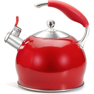 Korkmaz Droppa Quart High-End Stainless Steel Induction-Ready Teapot Tea  Kettle with Tri-Ply Encapsulated Base 2 Quart 