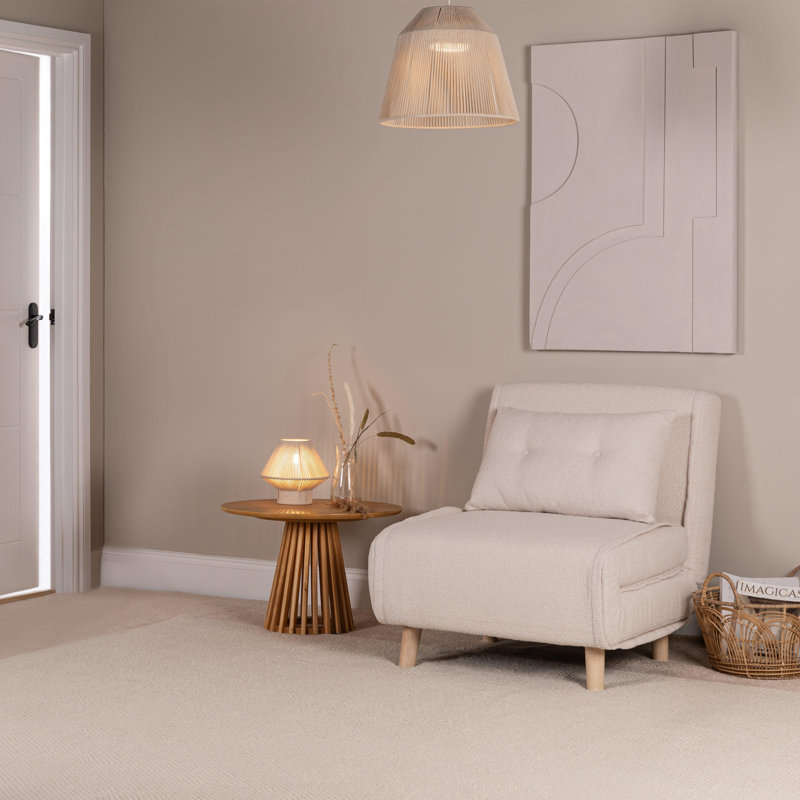 Trahan Fold Out Futon, Beige, 83cm H X 76cm W X 90cm D