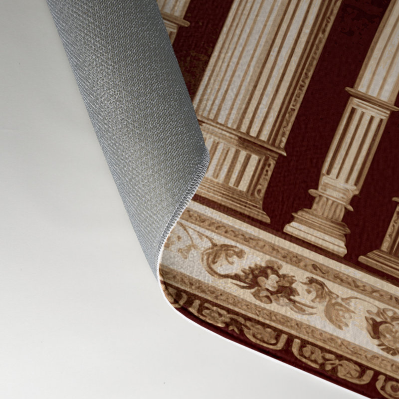 Tapis d'intérieur et d'extérieur brun français, Rectangulaire 3 pi x 5 pi