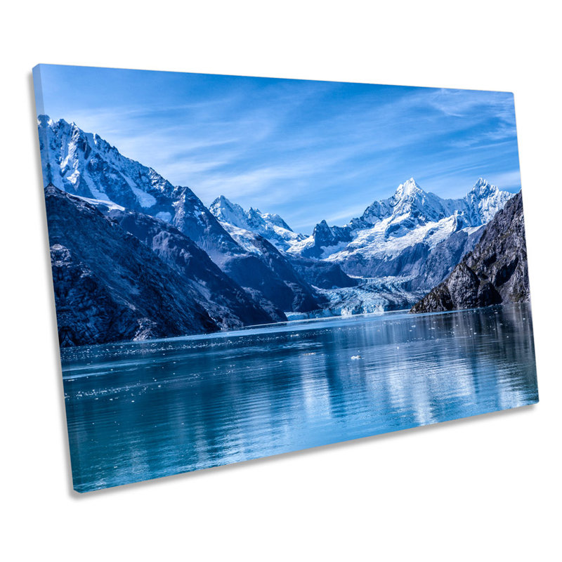 Mountain Landscape Lake - Wrapped Canvas Print, 81.3cm H x 121.9cm W x 4cm D