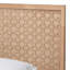 Baxton Studio Hamisi Twin 3-Piece Bedroom Set - Modern Wood Bed Frame with Matching Nightstands, Decorative Laser-Cut Headboard Overlay, Oak Brown-140223970
