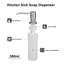 Distributeur de savon pour évier de cuisine, tête de pompe en acier inoxydable avec bouteille de liquide de 300 ml. Conception pour la salle de bain de cuisine, facile à presser, plus de recharges