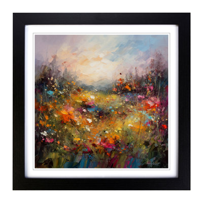 Meadow Palette Knife Painting No.6 - Framed Print