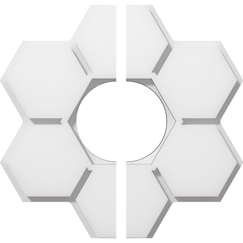 Médaillon de plafond contemporain en PVC de qualité architecturale 12 po x P 4 po x P 4 po x P 1 po