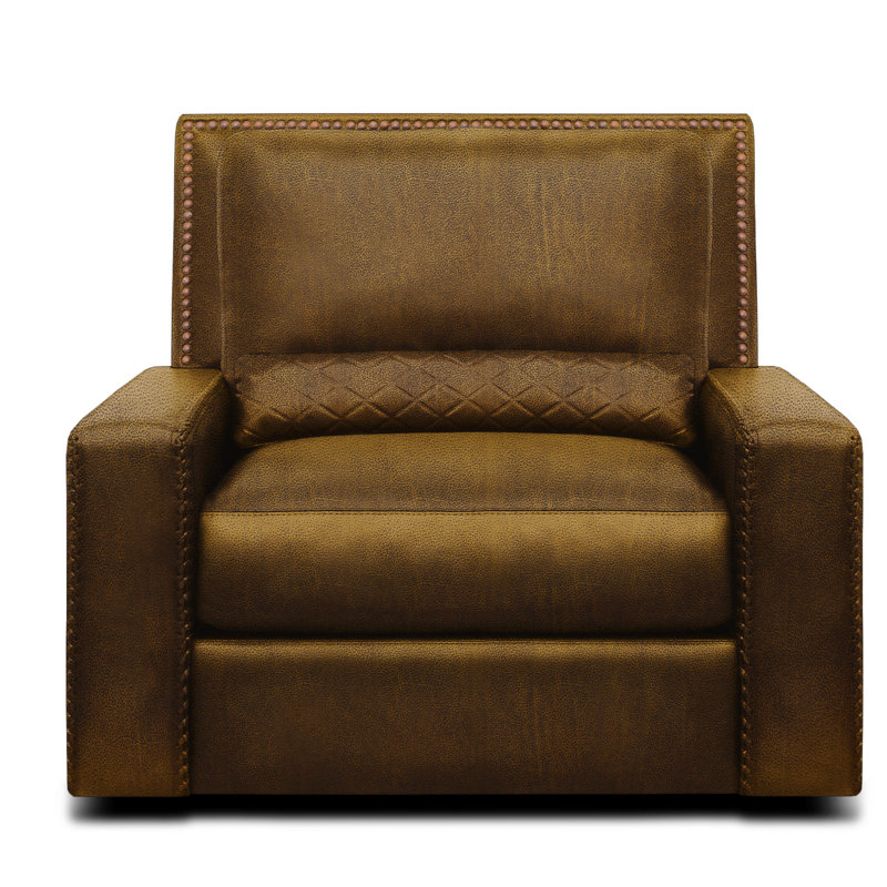 Urban Cowboy Leather Swivel Chair And A Half, Nutmeg, Mustang (Maestro Artisano)