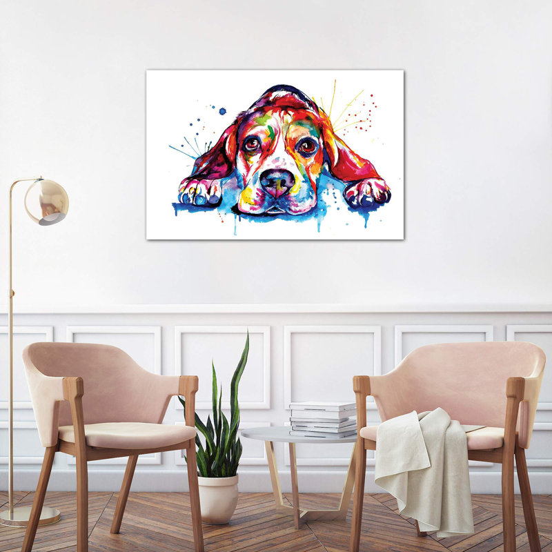 Beagle - Wrapped Canvas Print, 101.6 cm H x 66.04 cm W x 3.175 cm D