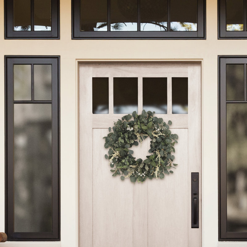 24" Artificial Eucalyptus Floral Spring Wreath