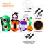 Ensemble gonflable d'Halloween Boo avec squelette