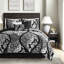 Literie réversible avec motif - coton double / grand noir et mélange-120276159-120276158