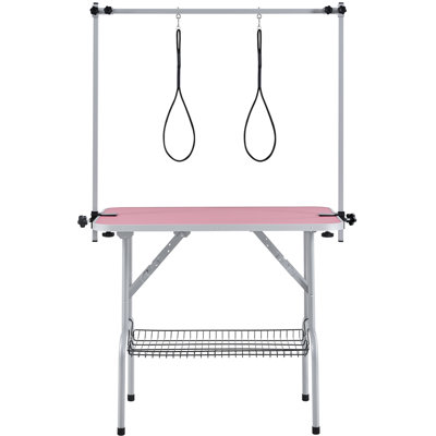 415.29cm H x 243.84cm W x 154.94cm D Adjustable and Foldable Dog Folding Grooming Table